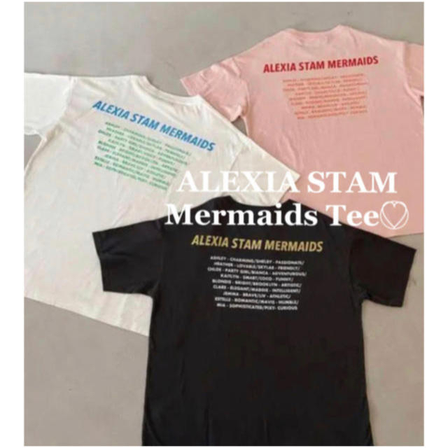 新品未使用ショッパー付アリシアスタン ALEXIA STAM Tシャツチャコール