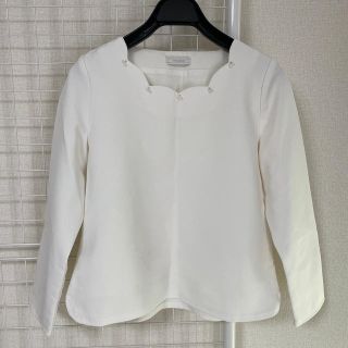 ユニクロ(UNIQLO)の【TRUDEA】白トップス(カットソー(長袖/七分))