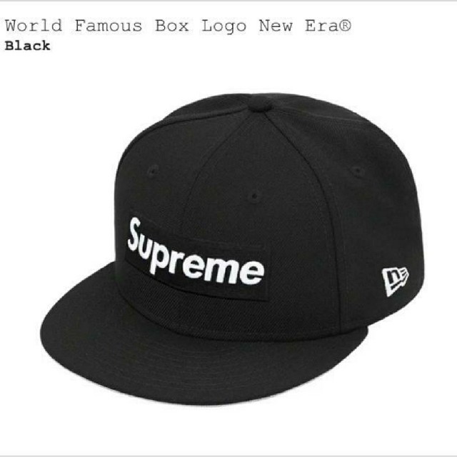 World Famous Box Logo New Era  7-1/4BlackSIZE