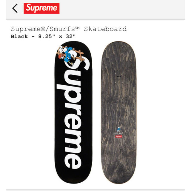 Supreme(シュプリーム)のSupreme Smurf Skateboard スポーツ/アウトドアのスポーツ/アウトドア その他(スケートボード)の商品写真