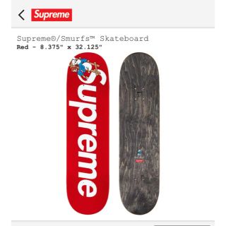 シュプリーム(Supreme)のSupreme®/Smurfs™ Skateboard 赤(スケートボード)