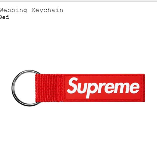 Supreme(シュプリーム)のsupreme webbing keychain メンズのファッション小物(キーホルダー)の商品写真