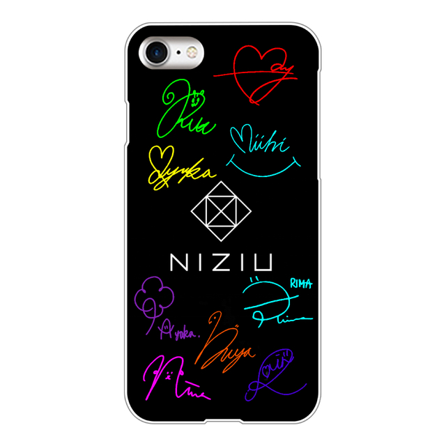 説明文 必読!Niziuスマホケース 虹色ロゴ 全メンバー虹色サイン入りの