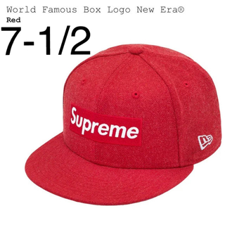 シュプリーム(Supreme)のSupreme Box Logo New Era Red 7 1/2 赤(キャップ)