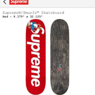 シュプリーム(Supreme)のsupreme smurfs skateboard red(スケートボード)