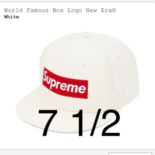 シュプリーム(Supreme)のsupreme World Famous New Era® 白7 1/2(キャップ)