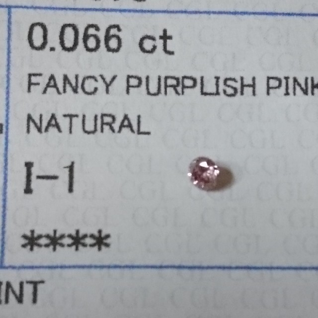 fancy purplish pink ダイヤモンドルース
