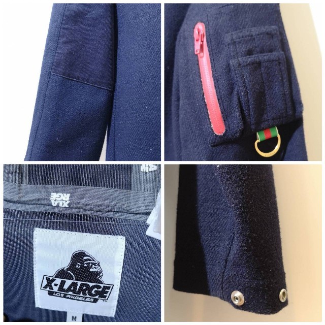 XLARGE(エクストララージ)の❰再値下❱X-Large エクストララージ ダッフルコート  ネイビー Mサイズ メンズのジャケット/アウター(ダッフルコート)の商品写真