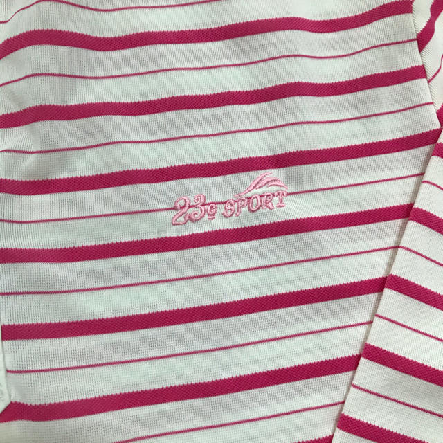 23区(ニジュウサンク)の23区 ピンク ボーダー II レディースのトップス(ポロシャツ)の商品写真