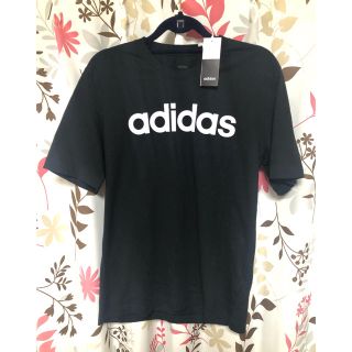 アディダス(adidas)の【新品タグ付】adidas★アディダス ★綿100%Tシャツ★黒★Lサイズ(Tシャツ/カットソー(半袖/袖なし))