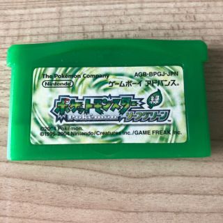 ゲームボーイアドバンス(ゲームボーイアドバンス)のGBA ポケットモンスター　リーフグリーン(携帯用ゲームソフト)