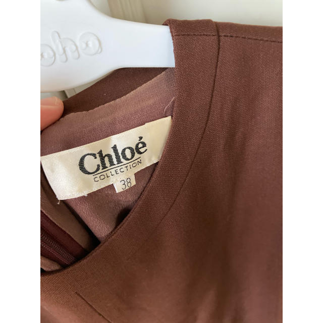 Chloe(クロエ)のChloeブラウンロングワンピース　vintage editforlulu レディースのワンピース(ロングワンピース/マキシワンピース)の商品写真