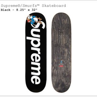 シュプリーム(Supreme)のsupreme smurfs skateboard black デッキ(スケートボード)