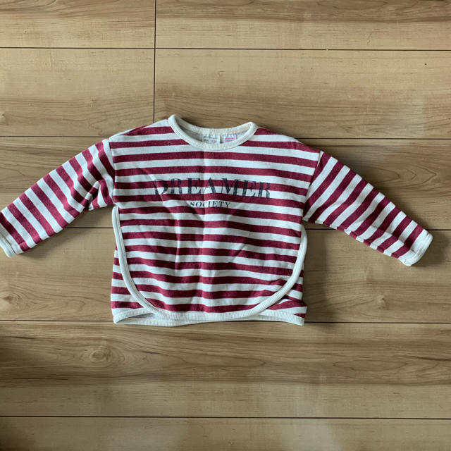 ZARA(ザラ)のZara baby girl トレーナー　赤　ボーダー　86cm 12-18m キッズ/ベビー/マタニティのベビー服(~85cm)(トレーナー)の商品写真