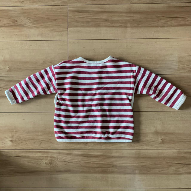 ZARA(ザラ)のZara baby girl トレーナー　赤　ボーダー　86cm 12-18m キッズ/ベビー/マタニティのベビー服(~85cm)(トレーナー)の商品写真