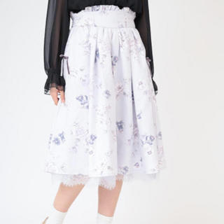リズリサ(LIZ LISA)の花柄リボンスカート(ひざ丈スカート)