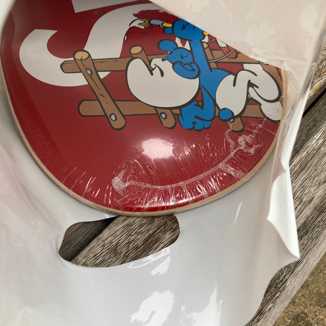 Supreme smurfs skateboard red　赤