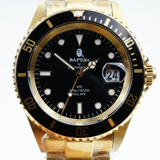 A BATHING APE BAPEX T001 サルマリーナ ゴールド 美品 | www