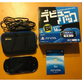 プレイステーションヴィータ(PlayStation Vita)のPlayStation Vita デビューパック Wi-Fiモデル ★メモカ付き(携帯用ゲーム機本体)