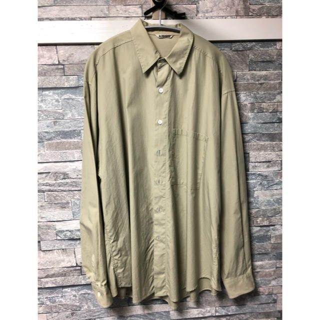 AURALEE WASHED FINX TWILL BIG SHIRTS