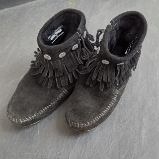 ミネトンカ(Minnetonka)のMINNETONKA size5 21～22cm 黒 レディース キッズ(ブーツ)