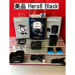 ゴープロ(GoPro)の【国内正規 美品】GoPro Hero8 BLACK 使用1回 + おまけ付き(ビデオカメラ)