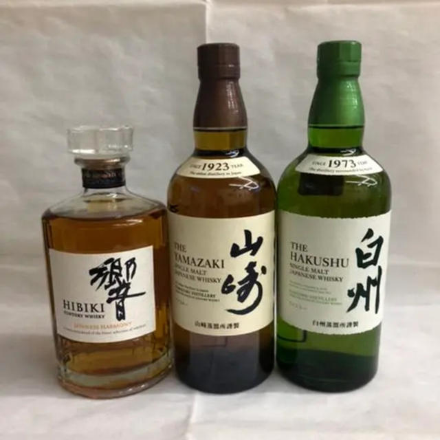 サントリー(サントリー)のサントリー 山崎　白州　響　３本セット 食品/飲料/酒の酒(ウイスキー)の商品写真