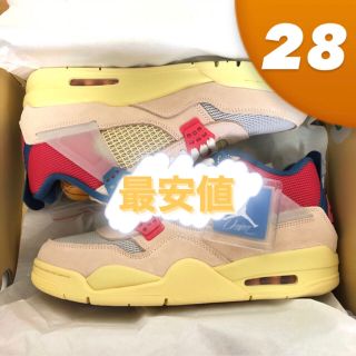 ナイキ(NIKE)の28cm UNION × NIKE AIR JORDAN 4 GUAVA(スニーカー)