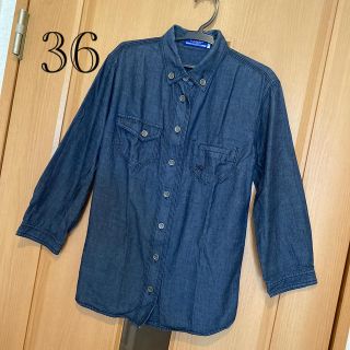 バーバリーブルーレーベル(BURBERRY BLUE LABEL)の♡バーバリーブルーレーベル  デニムシャツ　36(シャツ/ブラウス(長袖/七分))