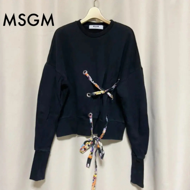 MSGM ＊レースアップ　袖タック　トレーナー