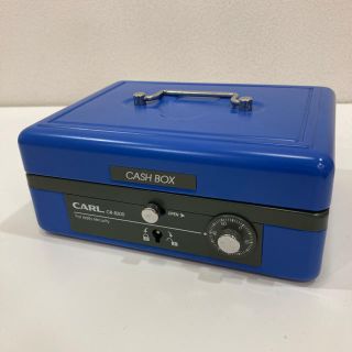 CARL 金庫　小型　ブルー　Cash Box(オフィス用品一般)