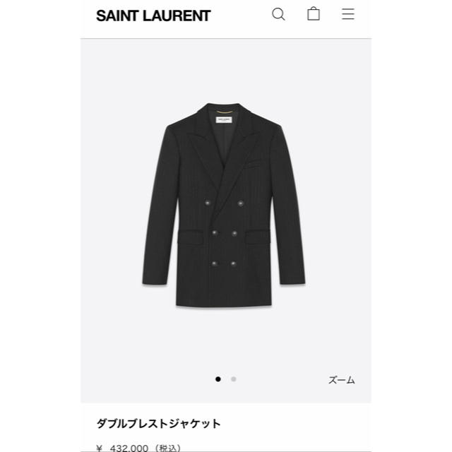 Saint Laurent(サンローラン)のクーポンでお得に！1回のみ着用　サンローラン  ダブルブレストジャケット レディースのジャケット/アウター(テーラードジャケット)の商品写真