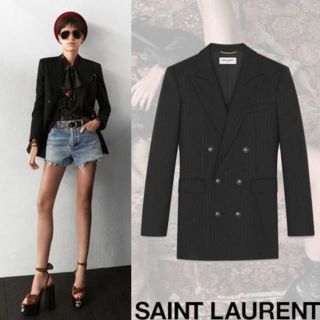 サンローラン(Saint Laurent)のクーポンでお得に！1回のみ着用　サンローラン  ダブルブレストジャケット(テーラードジャケット)