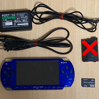 プレイステーションポータブル(PlayStation Portable)のプレイステーションポータブル　PSP-2000 本体　ブルー　[ジャンク](携帯用ゲーム機本体)