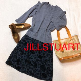 ジルスチュアート(JILLSTUART)のJILLSTUART ジルスチュアート ワンピース 花柄 フリル (ひざ丈ワンピース)