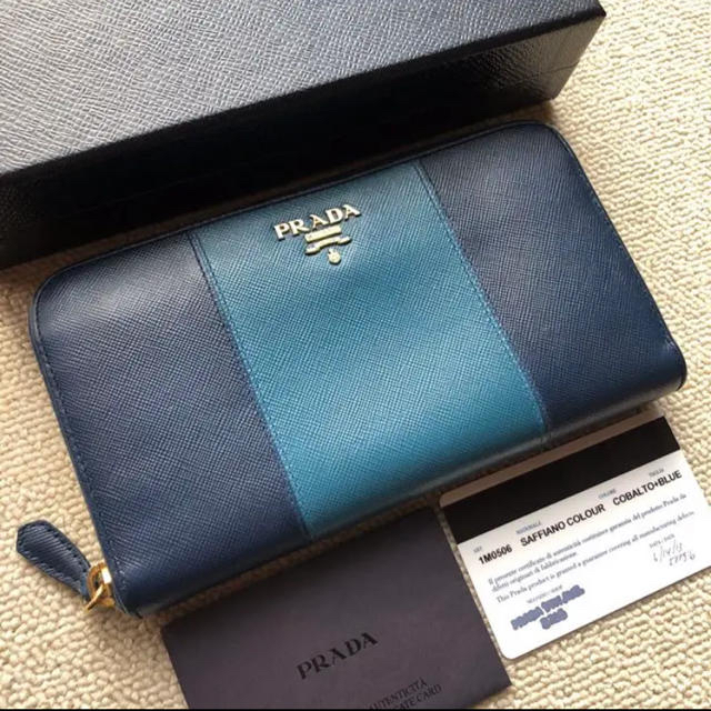 世界的に PRADA ブルー×ネイビー系❗️2カラー❤️ ❤️長財布✨ 正規美品⭐️PRADA - 長財布