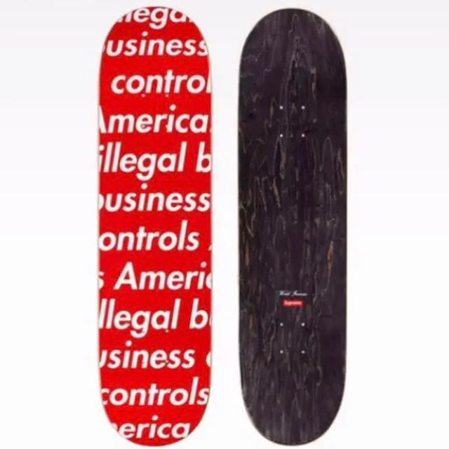 Supreme Illegal Business Skateboard red