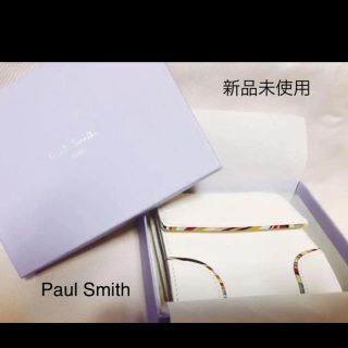 ポールスミス(Paul Smith)のPaul Smith ポールスミス 白 牛革 ２つ折り財布 新品未使(財布)