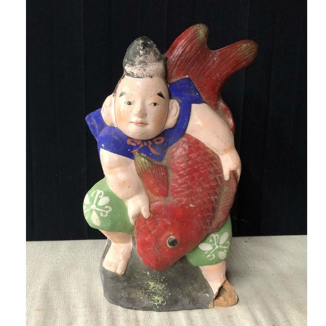 c959 三次人形 恵比寿様 高さ31cm 古い三次人形 郷土玩具 伝統工芸品 エンタメ/ホビーの美術品/アンティーク(その他)の商品写真