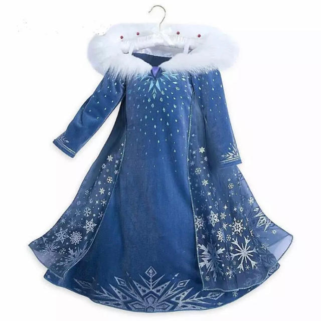 Disney(ディズニー)の☆アナと雪の女王 エルサ風の子供用  ドレス 長袖120㎝ キッズ/ベビー/マタニティのキッズ服女の子用(90cm~)(ワンピース)の商品写真