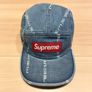 シュプリーム(Supreme)のLogo Stripe Jacquard Denim Camp Cap(キャップ)