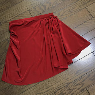 ロッソ(ROSSO)のアーバンリサーチ　ロッソ 朱赤カラー とろみ素材 ラップ巻きスカート(ミニスカート)