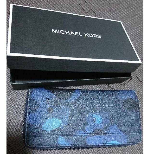 Michael Kors(マイケルコース)のマイケルコース　MK　ブルー長財布 メンズのファッション小物(長財布)の商品写真