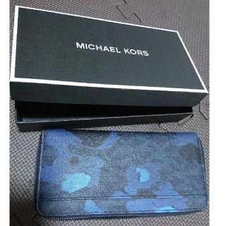 マイケルコース(Michael Kors)のマイケルコース　MK　ブルー長財布(長財布)