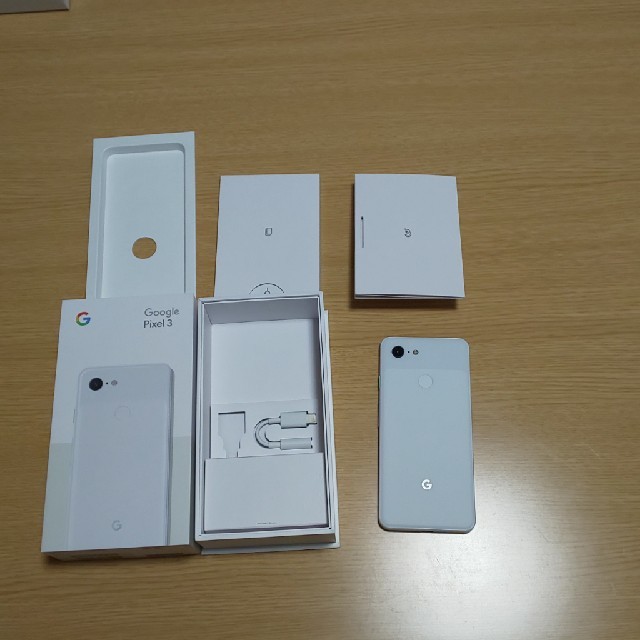 pixel3 64g白　 ケース　フィルム付　美品スマートフォン/携帯電話