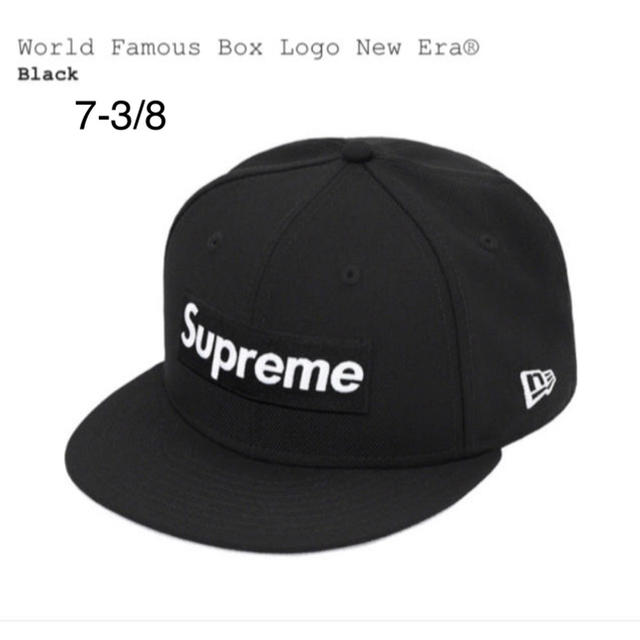 BlackSIZESupreme New Era Box Logo Cap 7-3/8Black