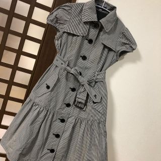 バーバリーブルーレーベル(BURBERRY BLUE LABEL)の美品⭐バーバリーブルーレーベルBurberry コートワンピース(ひざ丈ワンピース)