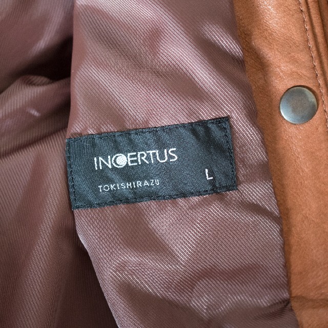 INCERTUS 水牛革 ジャケット  ライダース A-2 フライト 革ジャン メンズのジャケット/アウター(レザージャケット)の商品写真