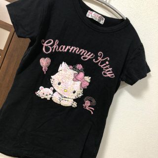 ハローキティ(ハローキティ)の美品⭐チャーミーキティKitty スパンコールTシャツ(Tシャツ(半袖/袖なし))