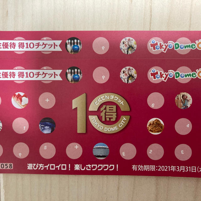 東京ドーム　得10チケット　2冊